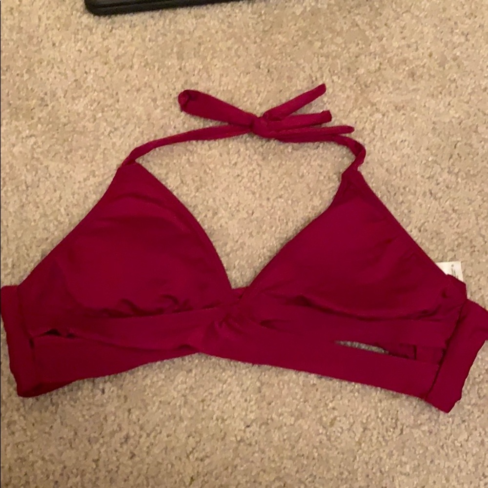 Maroon bikini top